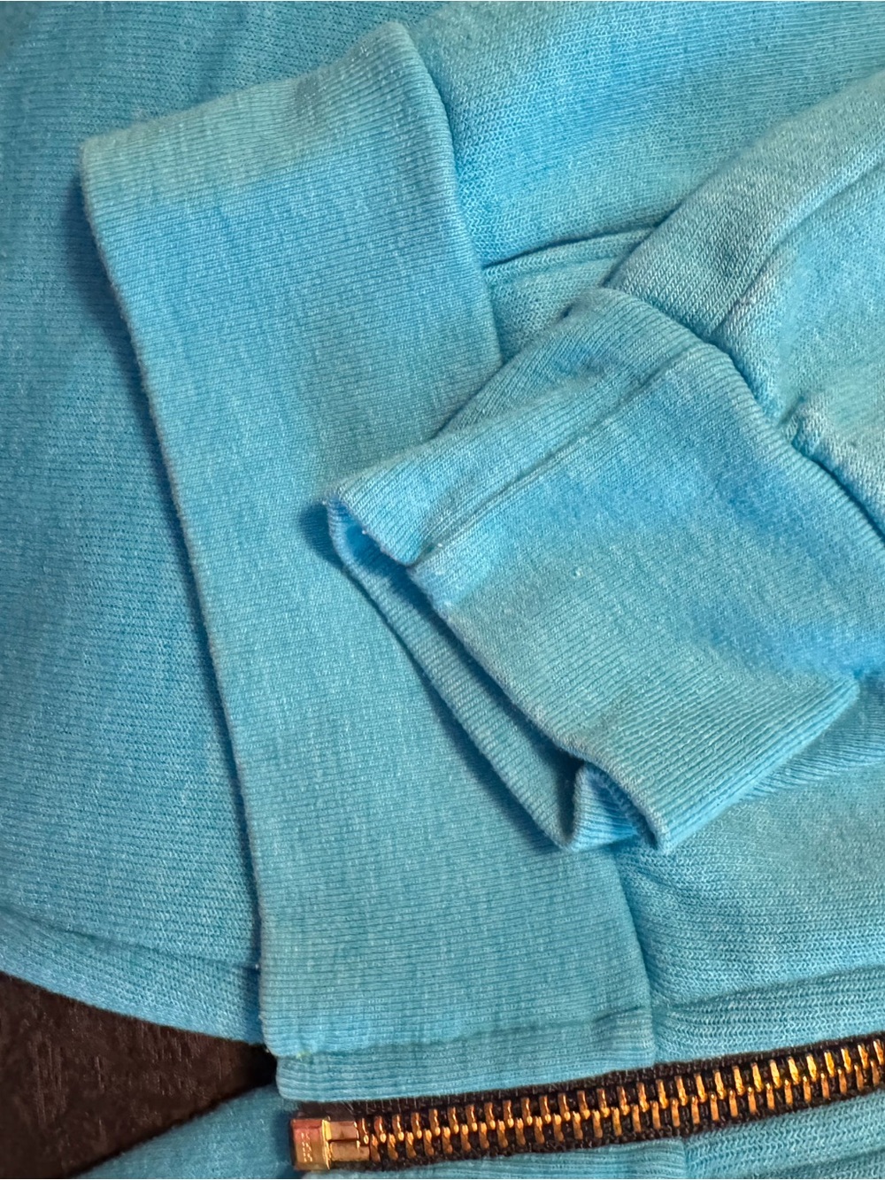 Aviator Nation Kids Turquoise Zip Hoodie & Sweatpants Set with Rainbow Stripes - Picture 4 of 6
